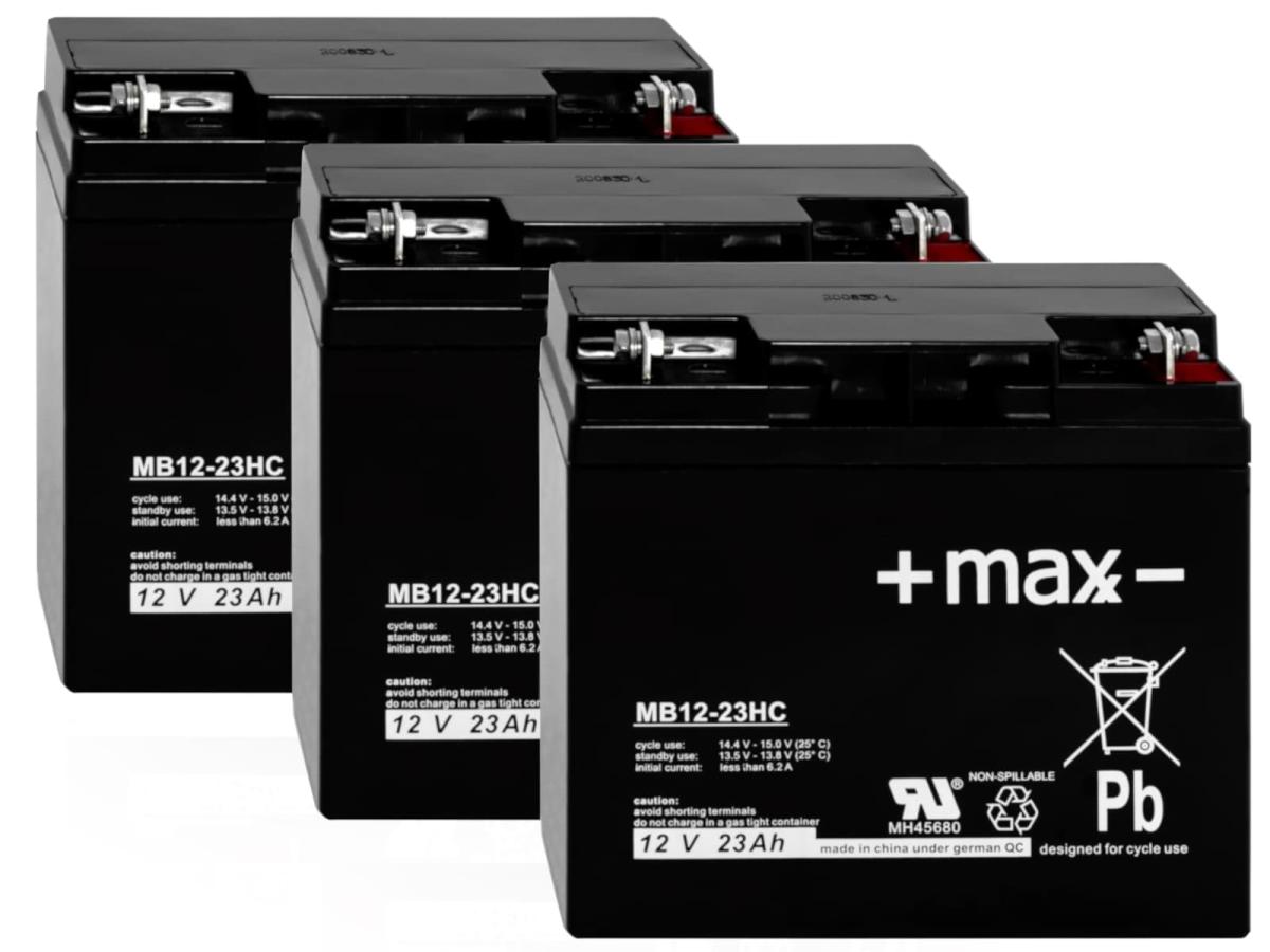 Kompatibler Accu Aufsitzmäher Garden Rider 65 36V 3x 12V Ersatz Batterie